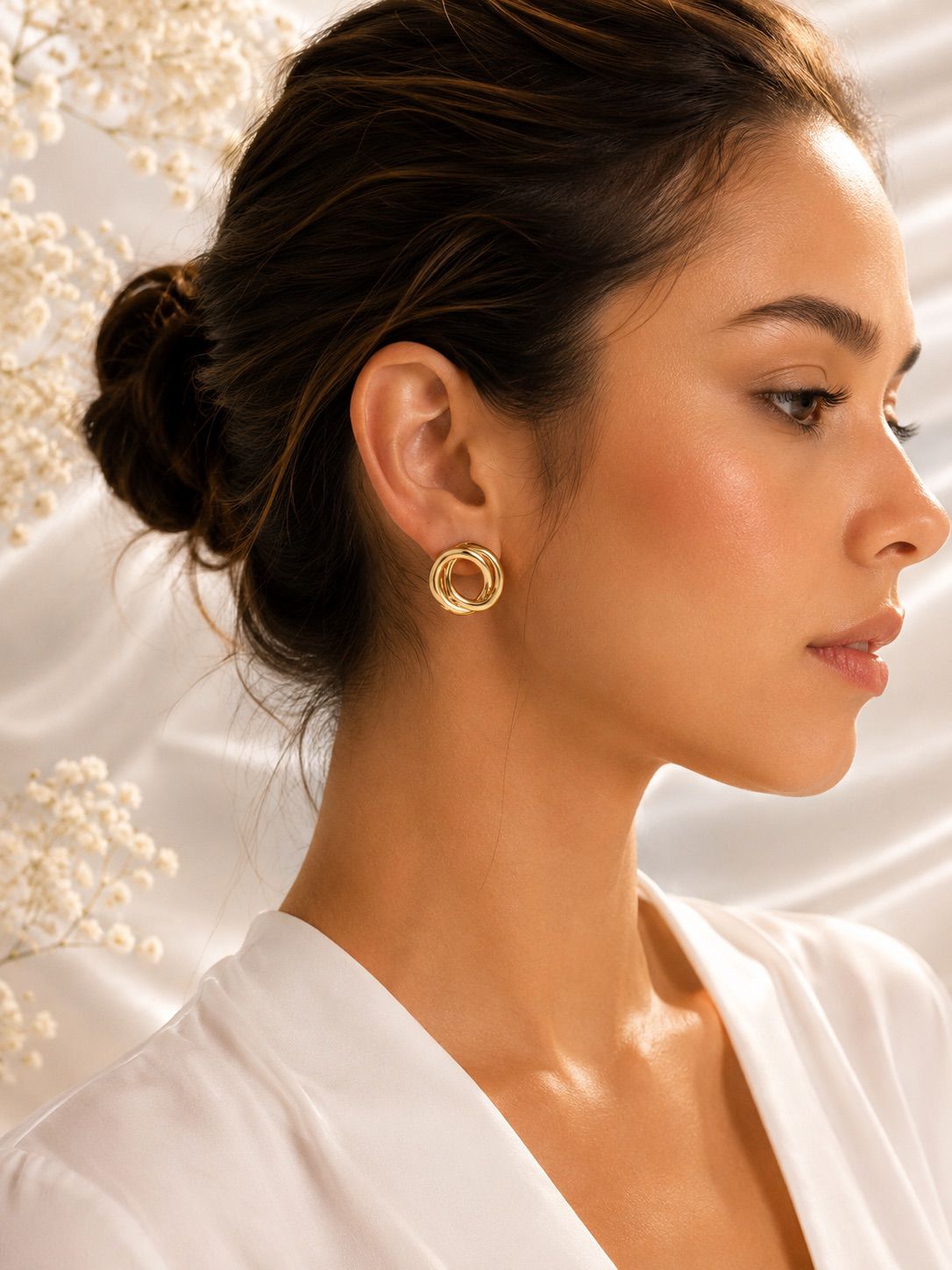 Aretes Lisos Olivia - Acero Inoxidable