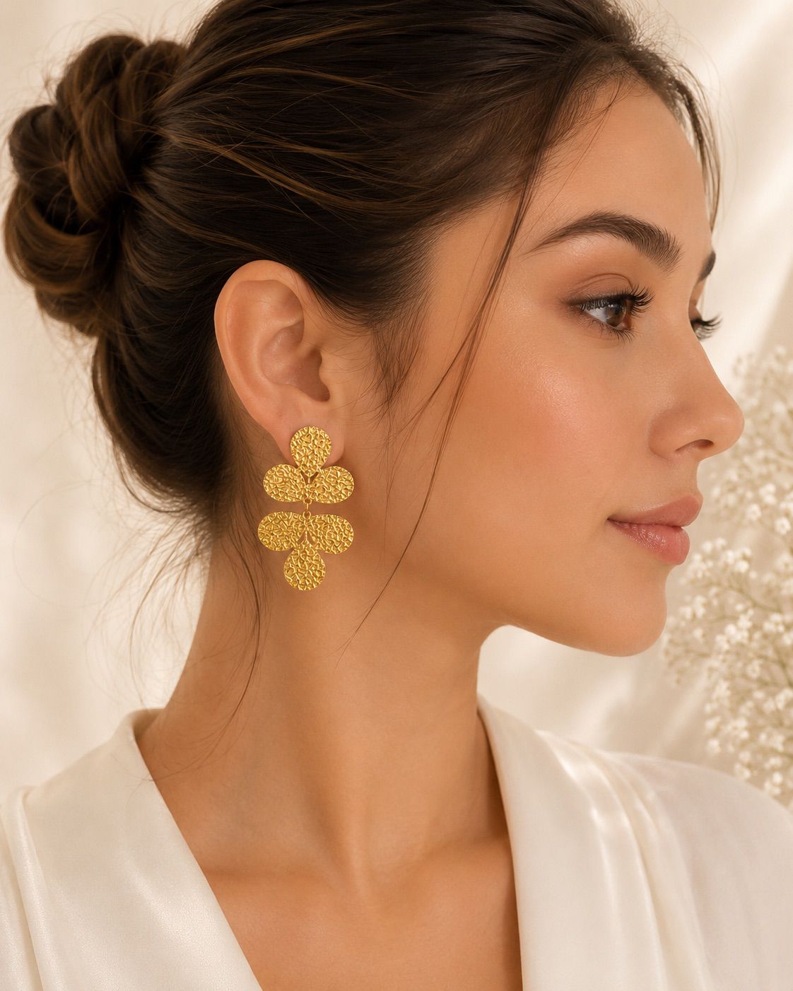 Aretes Largos Alessia - Acero Inoxidable