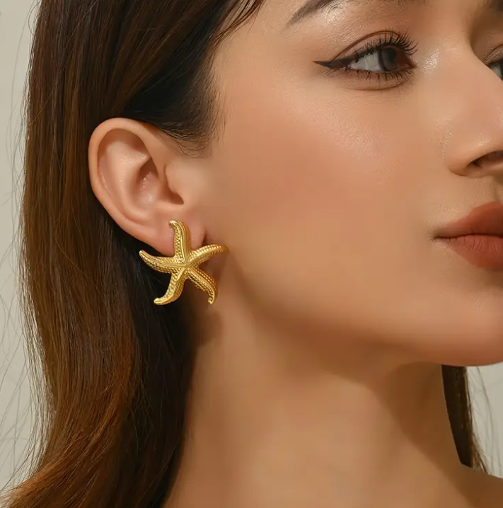 Aretes de Estrella - Acero Inoxidable