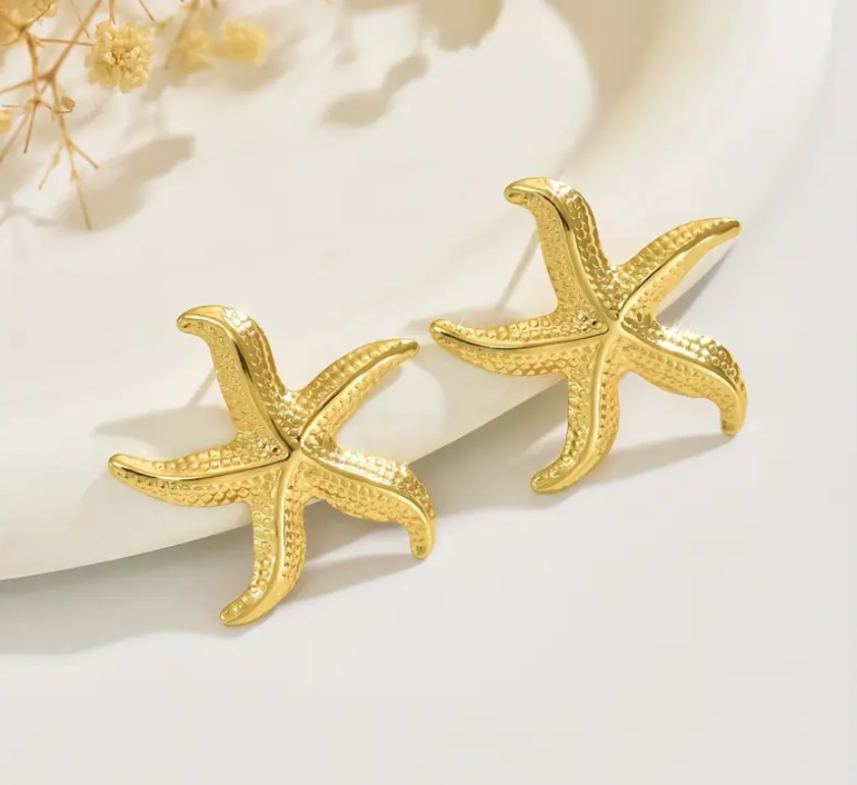 Aretes de Estrella - Acero Inoxidable