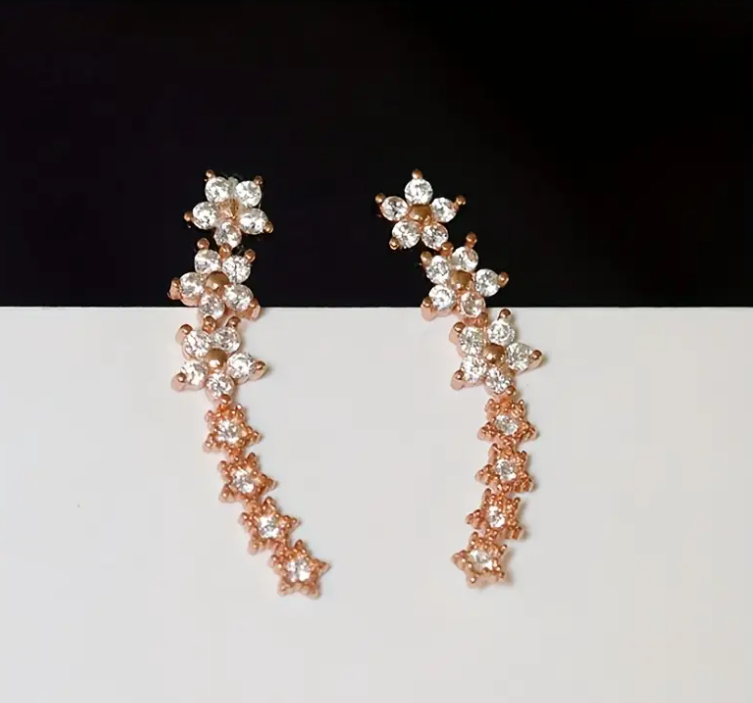 Arete Estrella Brillante - Acero Inoxidable