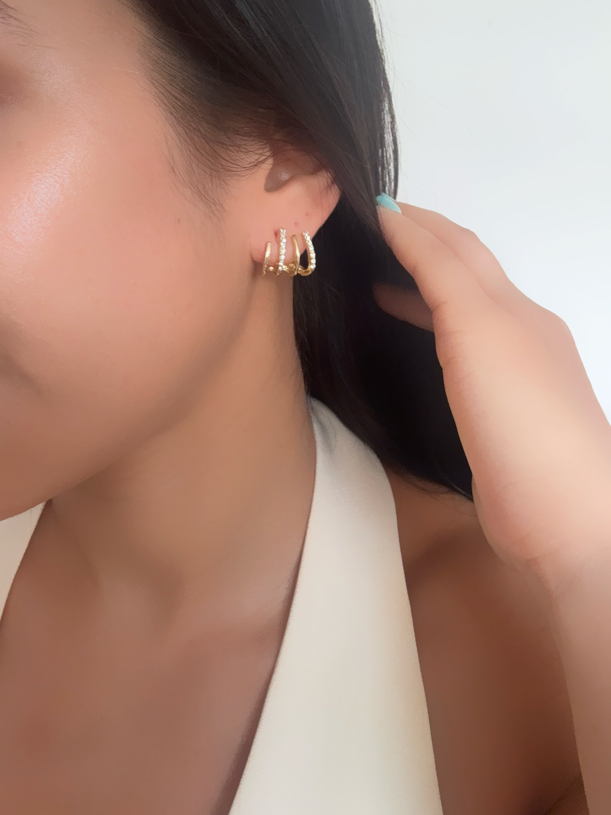 Aretes Brillantes - Acero Inoxidable