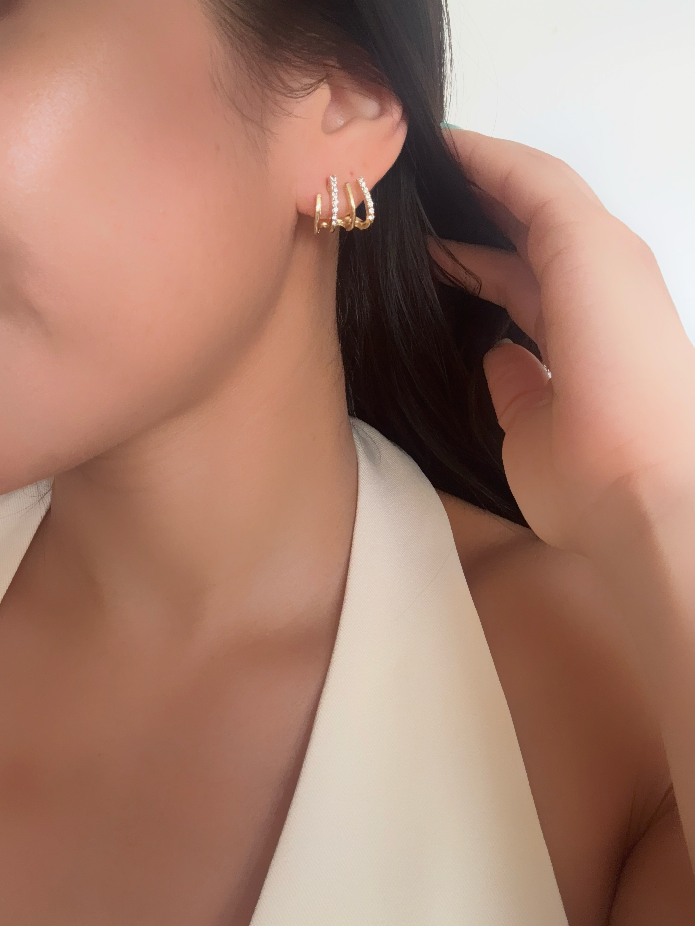 Aretes Brillantes - Acero Inoxidable