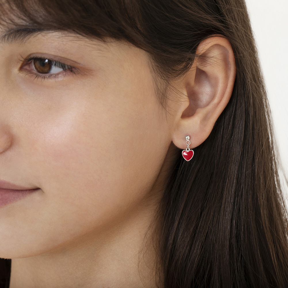 Aretes de Corazon - Plata 925 