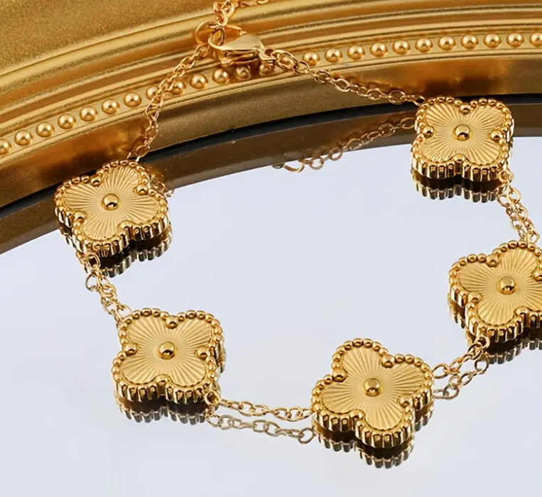 Pulsera Trébol - Acero Inoxidable 