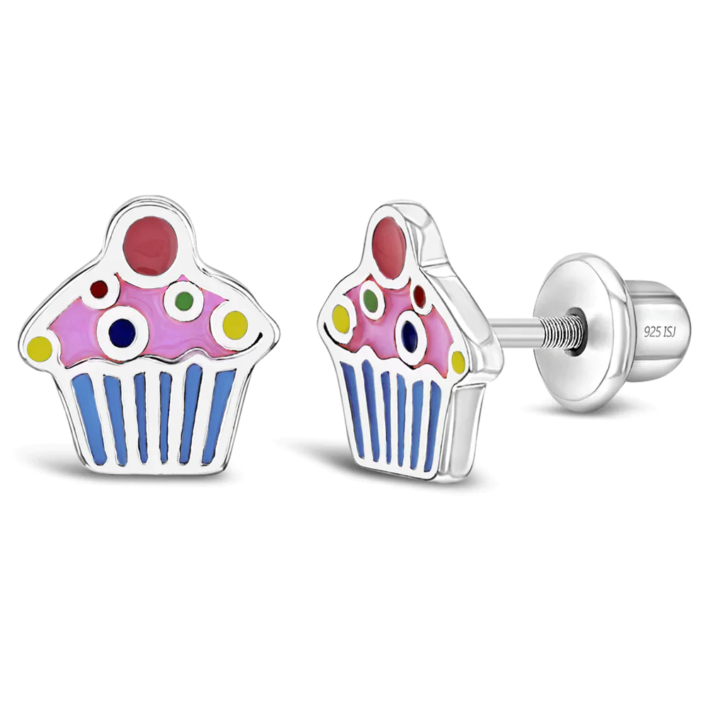 Aretes Cupcake – Plata 925