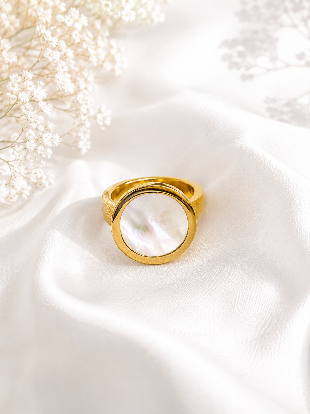 Anillo Nacar Bianca - Acero Inoxidable
