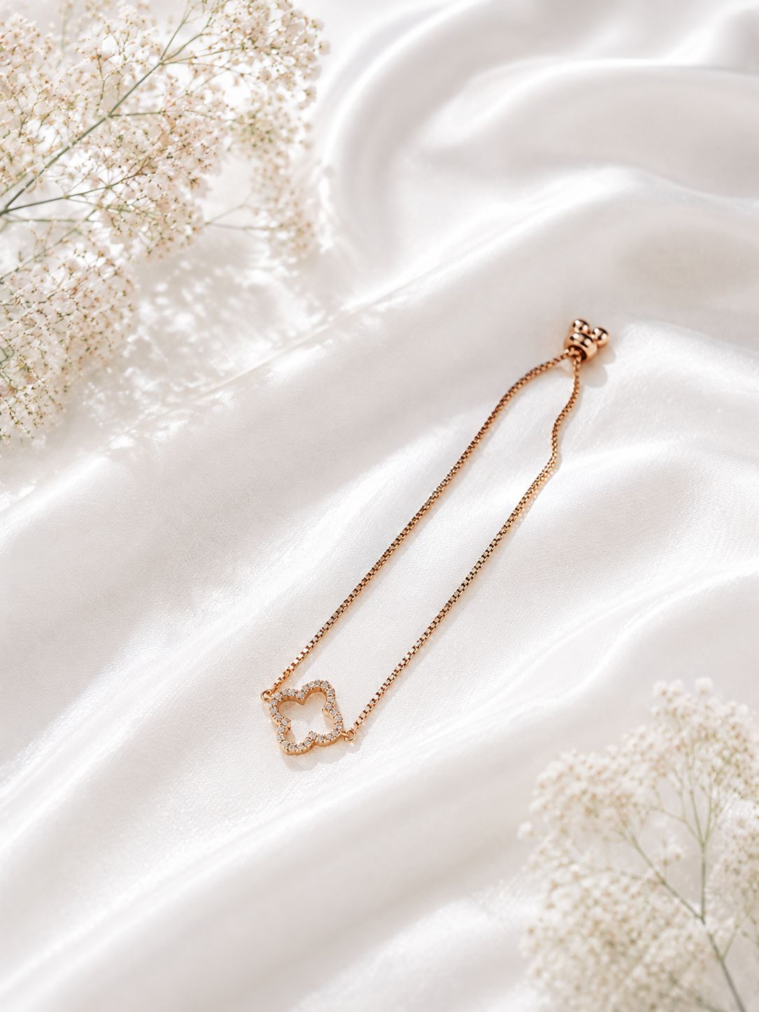 Pulsera Ajustable Trébol - Gold Filled